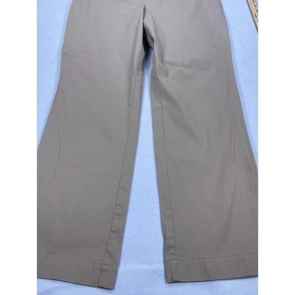 Talbots The Perfect Chino Curvy Tan Khaki Straight Leg Cotton Pants Womens 14